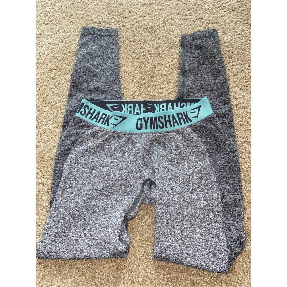 Gymshark Flex Leggings Gray Teal Women’s Size Small Active Wear